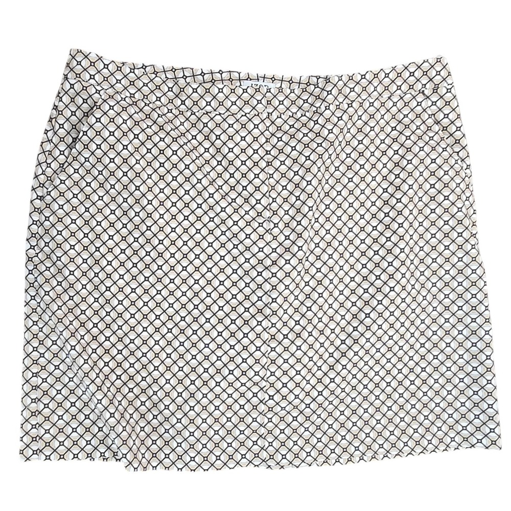 $39 12 IZOD Golf shorts skirt skorts Beige Black White Geometric Athletic active
